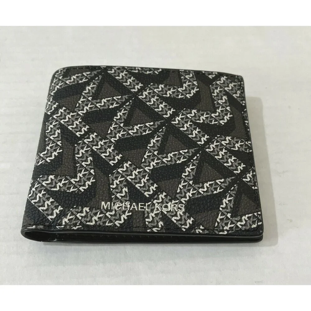 New Michael Kors Cooper Men's Billfold Wallet Olive / Army Green multi